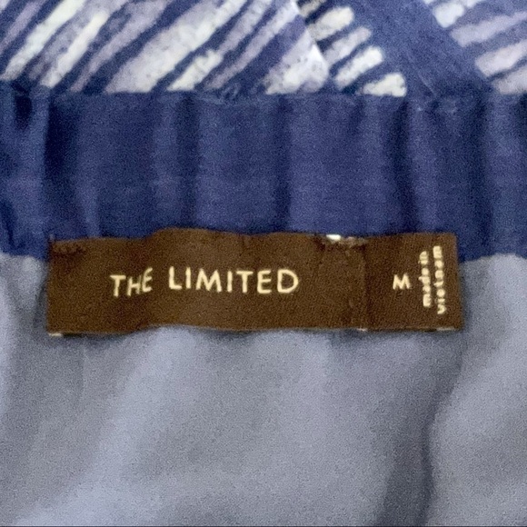 🌺 The Limited Navy Blue Strapless Boho Print Lightweight Column Maxi Dress M - Picture 6 of 9